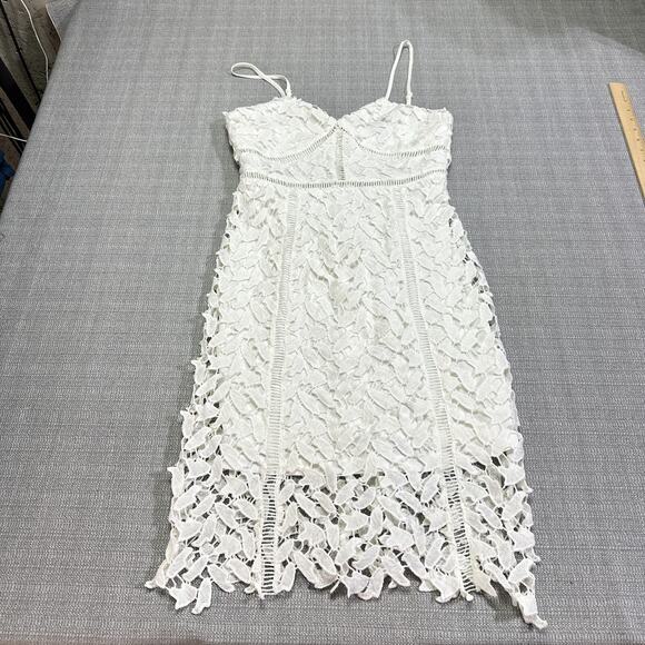 Lulus Lace Dress Babydoll Medium Ivory Festival‎ Dainty Coquette Romantic Bridal - Picture 1 of 9